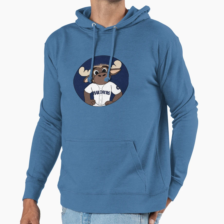 Baseball Team Moose Hoodie - Minimalist Print for Adults - T-Shirt, Sweatshirt, Hoodie