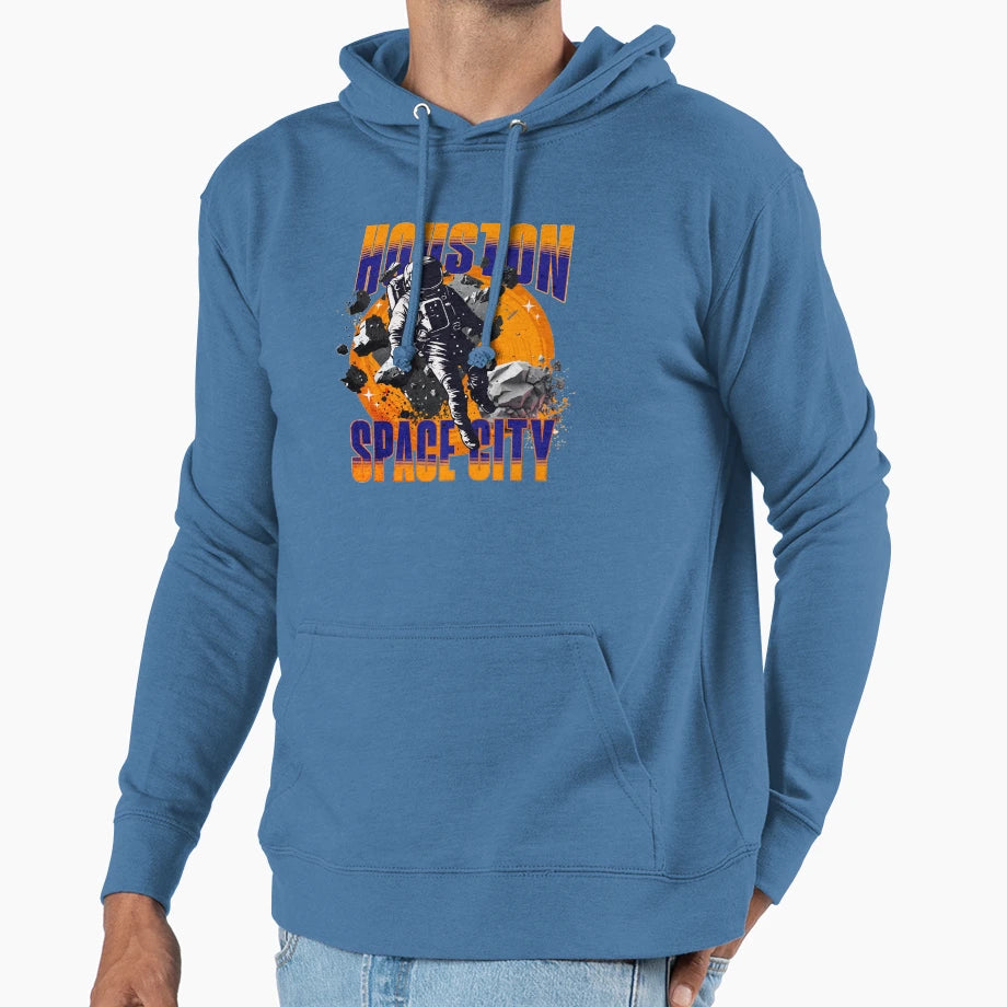 Houston Space City Hoodie - Casual Everyday Wear Men Women - T-Shirt, Sweatshirt, Hoodie