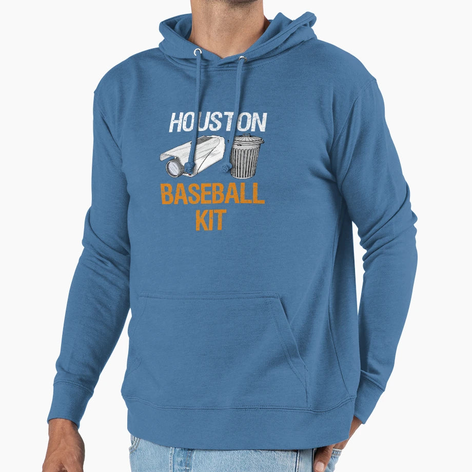Houston Baseball Camera And Trash Can Gag Hoodie - Unique Graphic Unisex - T-Shirt, Sweatshirt, Hoodie