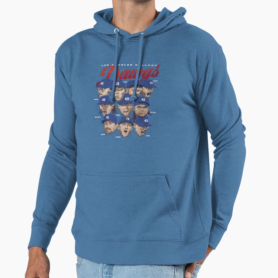 Los Angeles D Bullpen Dawgs Hoodie - Fun Novelty Design Men Women - T-Shirt, Sweatshirt, Hoodie