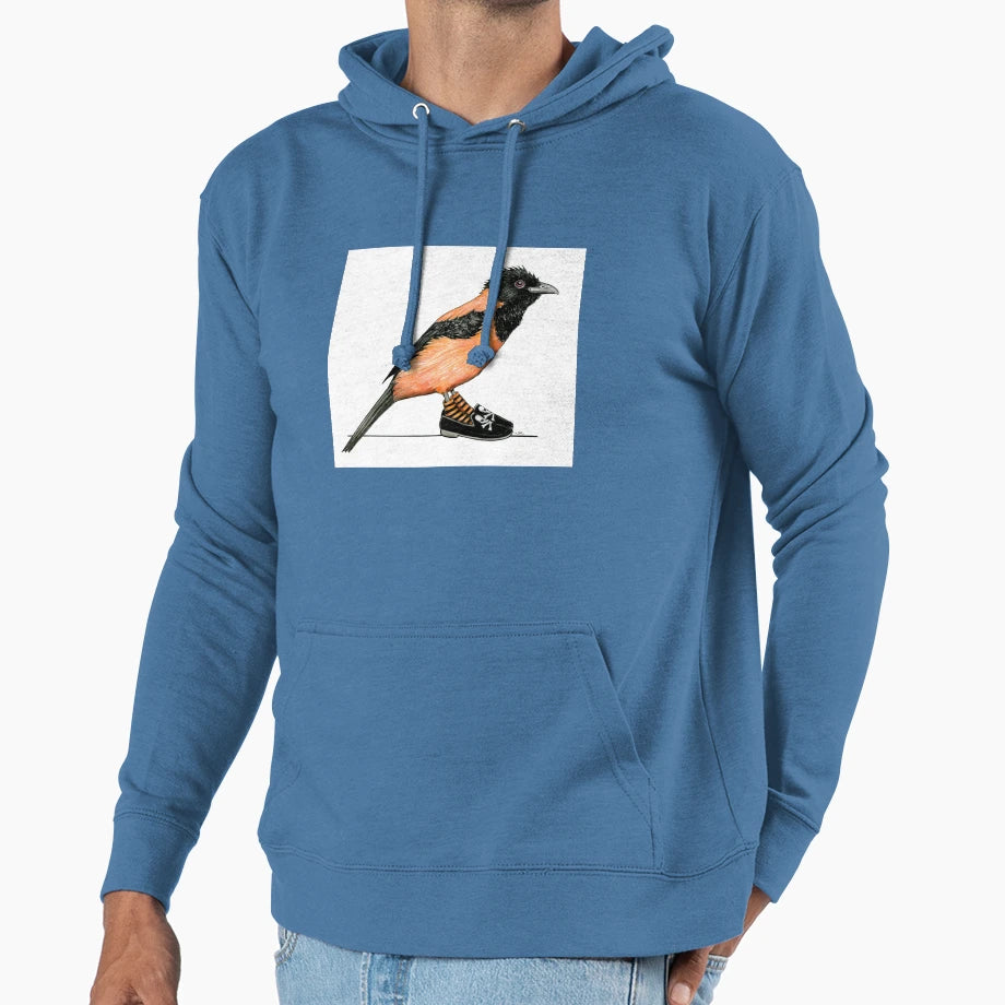 Hooded Pitohui Skull And Crossbones Shoes Hoodie - Graphic Print for Adults - T-Shirt, Sweatshirt, Hoodie