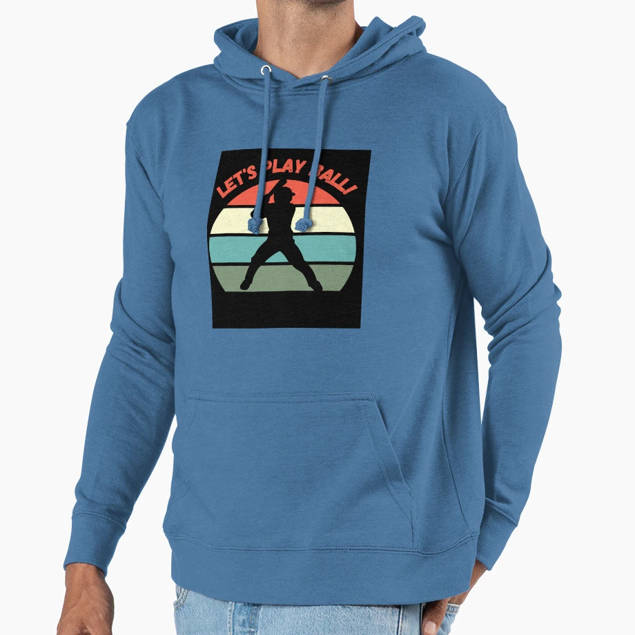 Lets Play Ball Baseball Baseball Hoodie - Casual Everyday Wear Men Women - T-Shirt, Sweatshirt, Hoodie