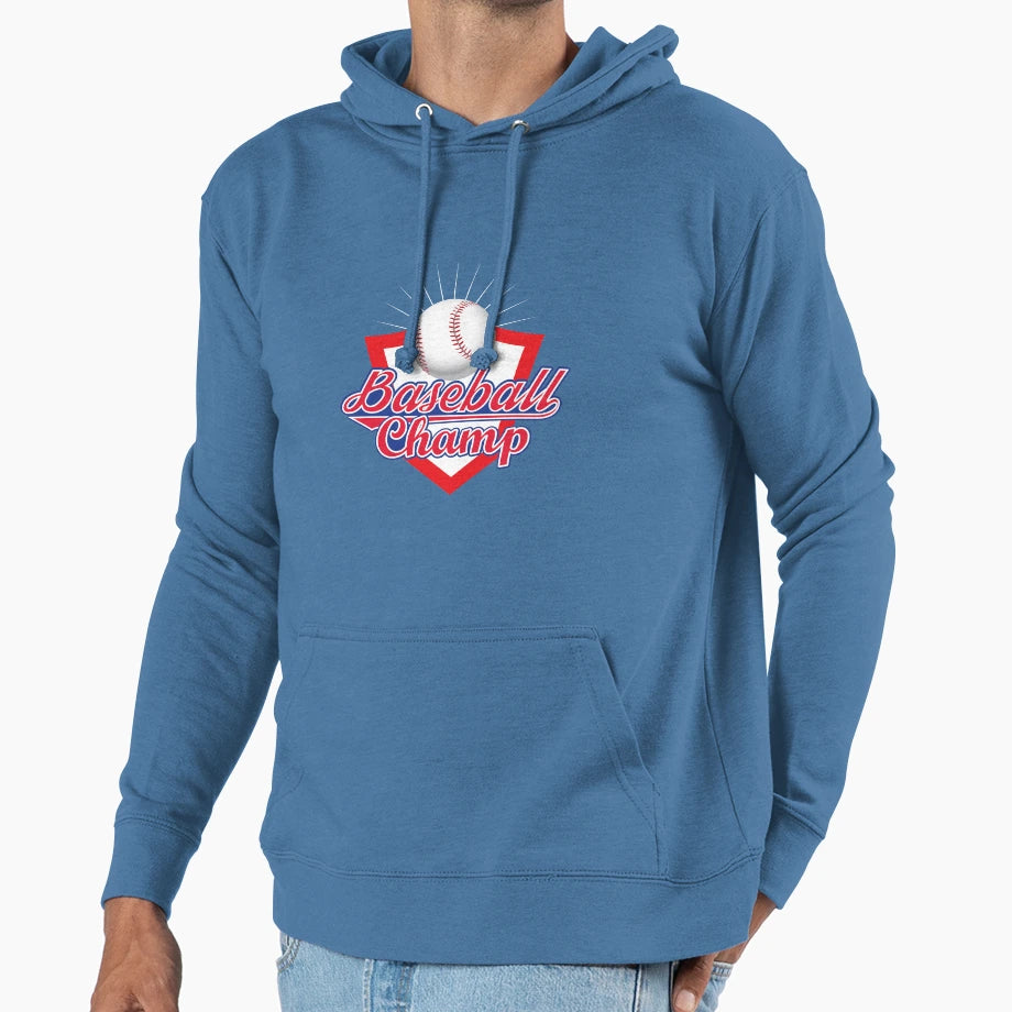 Baseball Champ Hoodie - Trendy Graphic for Adults - T-Shirt, Sweatshirt, Hoodie