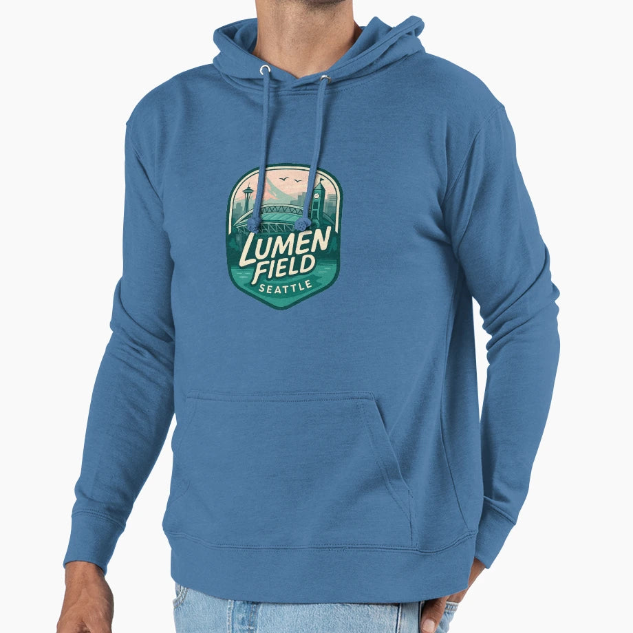 Lumen Field And Space Needle Seattle Hoodie - Trendy Graphic Men Women - T-Shirt, Sweatshirt, Hoodie