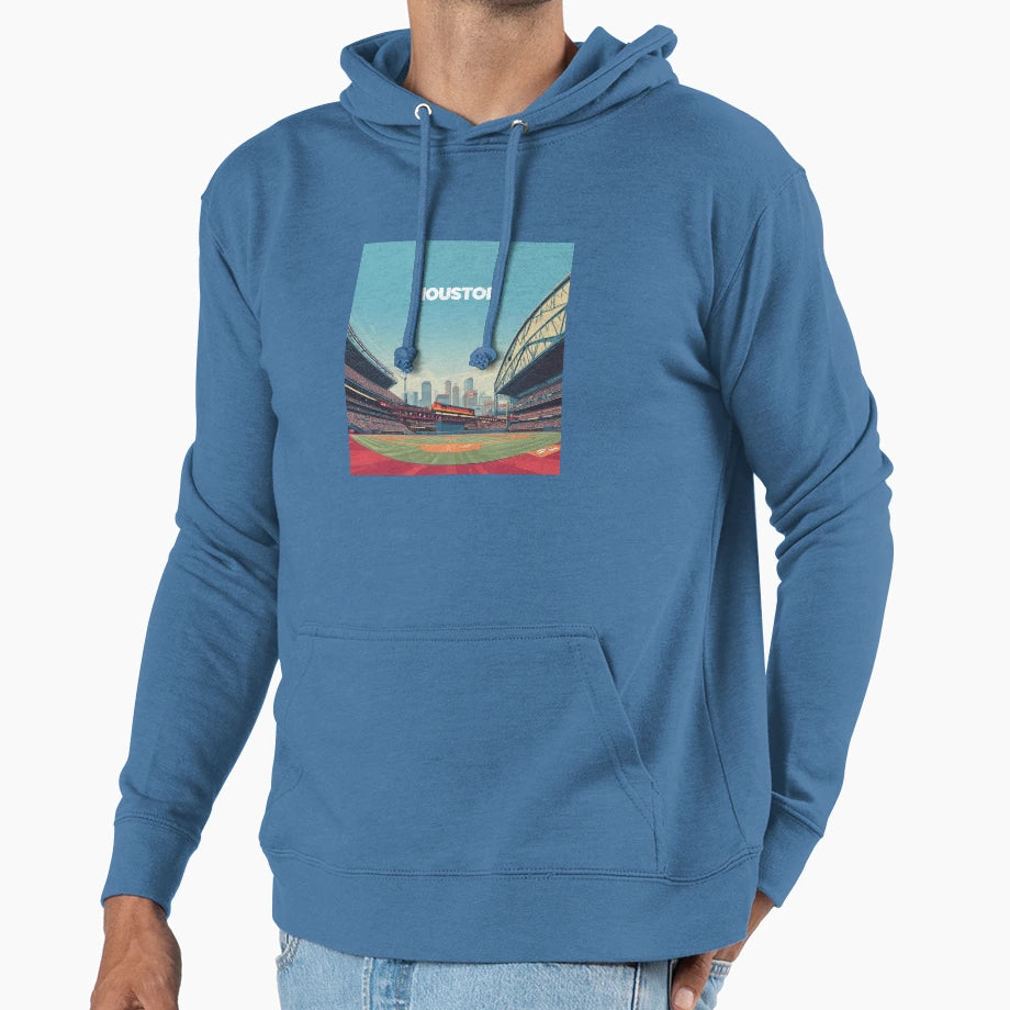 Houston Dusk Ballpark Modern Hoodie - Streetwear Style for Adults - T-Shirt, Sweatshirt, Hoodie