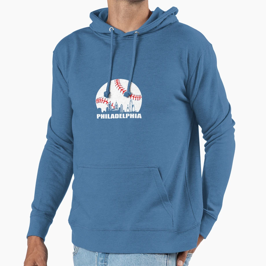 Philly Downtown Philadelphia Baseball T-Shirt - Graphic Print Unisex - T-Shirt, Sweatshirt, Hoodie