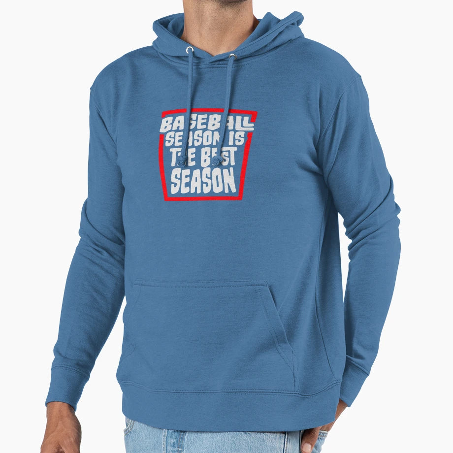 Baseball Season Is Best Season Fan Hoodie - Custom Art Print for Adults - T-Shirt, Sweatshirt, Hoodie