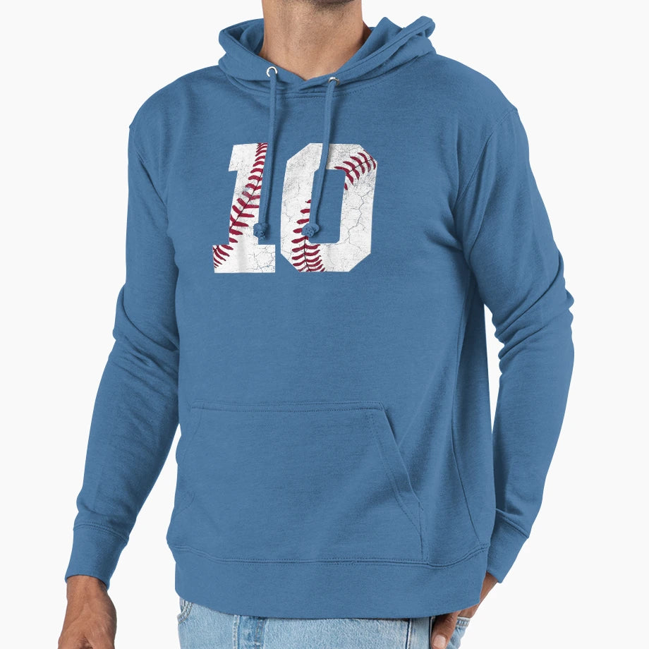 10Th Baseball Ten 10 2010 Hoodie - Graphic Print Unisex - T-Shirt, Sweatshirt, Hoodie