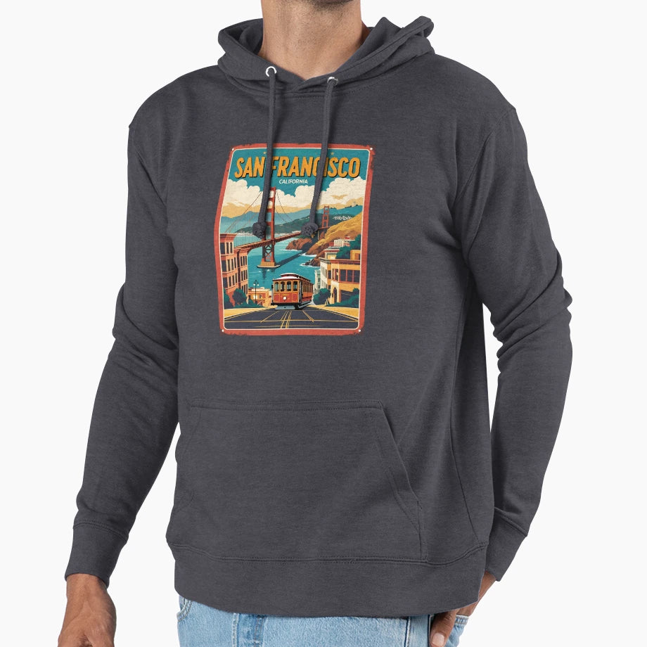 San Francisco California Hoodie - Streetwear Style Unisex - T-Shirt, Sweatshirt, Hoodie