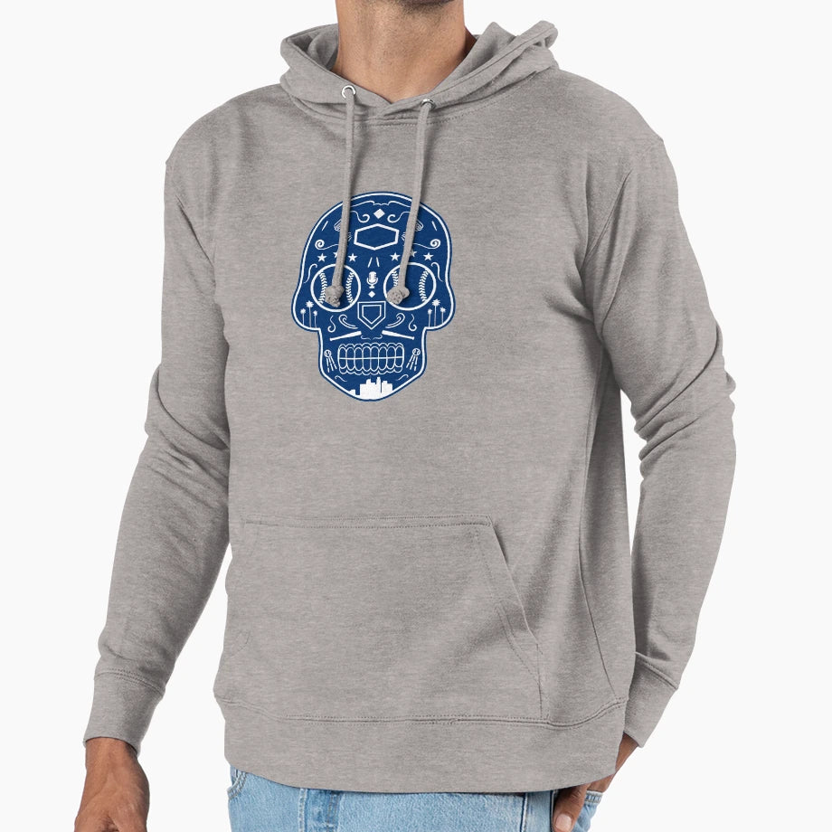 Los Angeles Baseball Sugar Skull Hoodie - Custom Art Print Unisex - T-Shirt, Sweatshirt, Hoodie