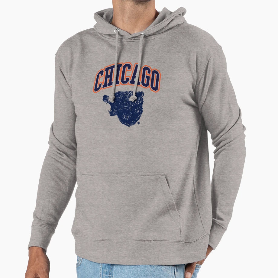 Bear Down Chicago Light Hoodie - Fun Novelty Design Unisex - T-Shirt, Sweatshirt, Hoodie