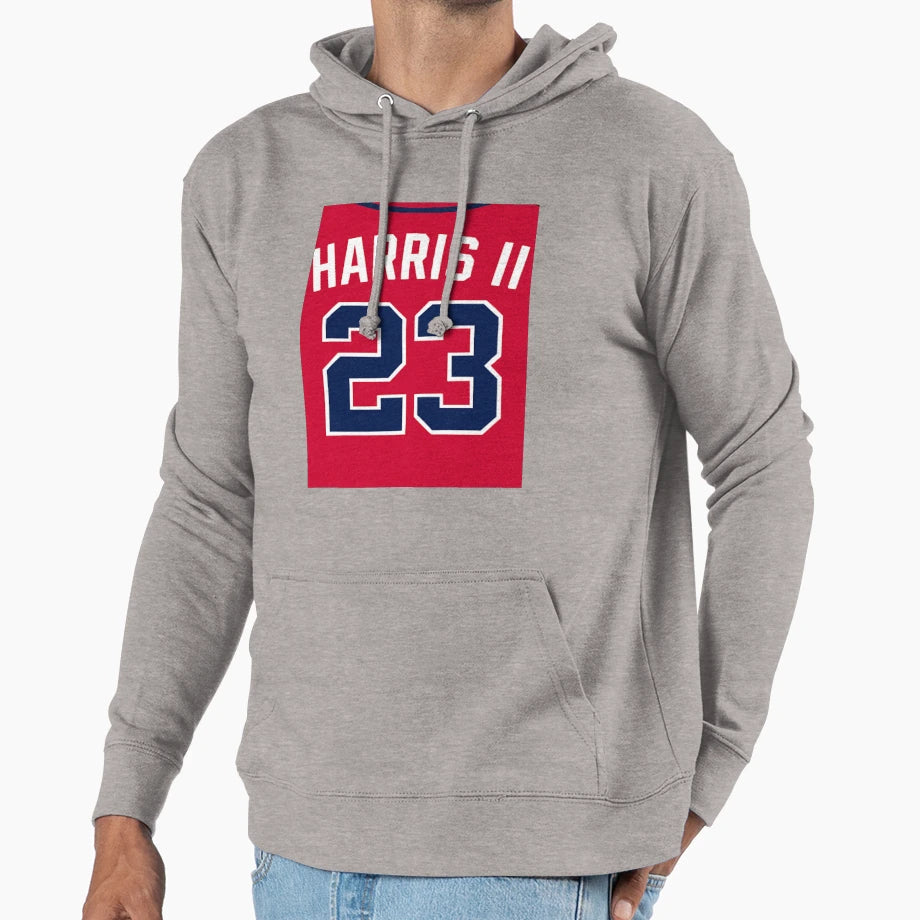 Harris Ii 23 Baseball Jersey Hoodie - Novelty Apparel Unisex - T-Shirt, Sweatshirt, Hoodie