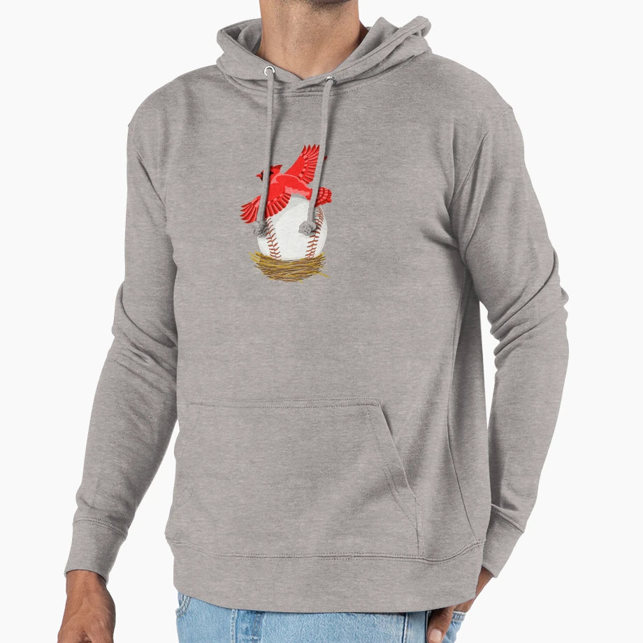 Play Ball Cardinal Baseball Egg Nest Hoodie - Graphic Print Unisex - T-Shirt, Sweatshirt, Hoodie
