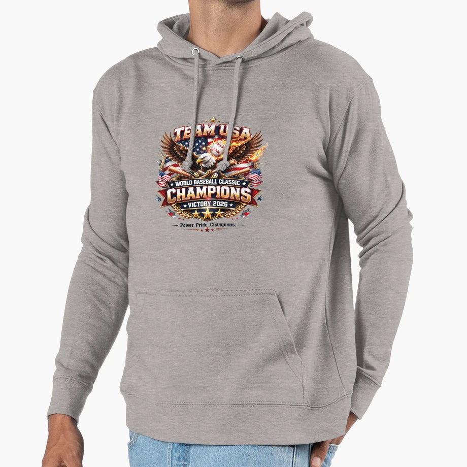 2026 Team Usa World Baseball Hoodie - Casual Everyday Wear Men Women - T-Shirt, Sweatshirt, Hoodie