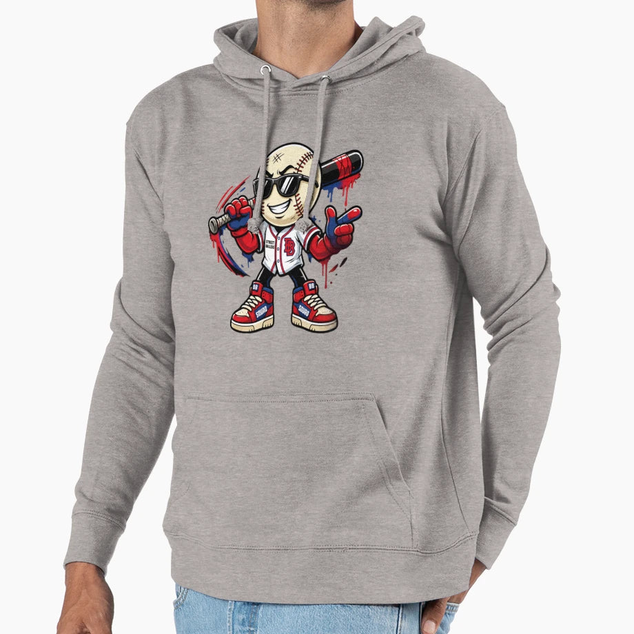 Red White Blue Baseball Rebel Hoodie - Streetwear Style for Adults - T-Shirt, Sweatshirt, Hoodie