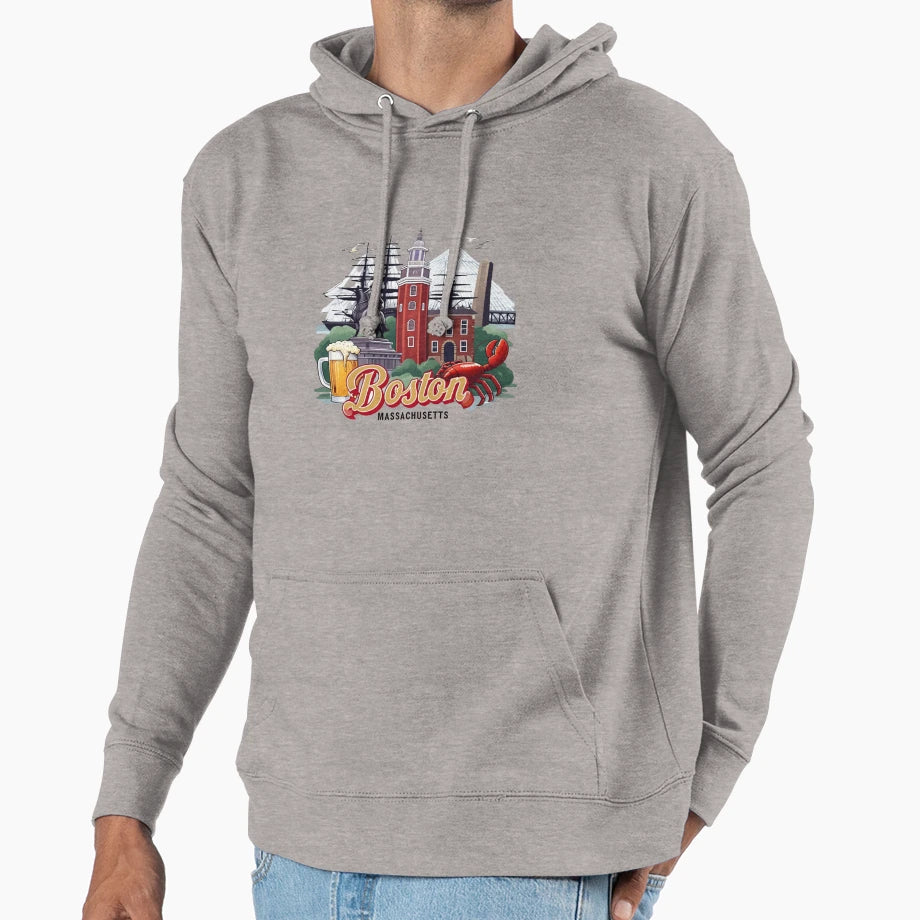 Boston Hoodie - Aesthetic Graphic Unisex - T-Shirt, Sweatshirt, Hoodie
