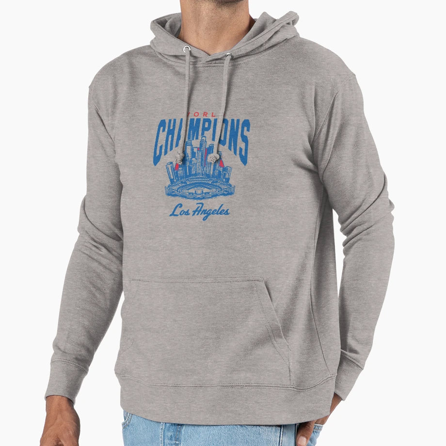 Los Angeles Dodgers World Champs Hoodie - Novelty Apparel for Adults - T-Shirt, Sweatshirt, Hoodie