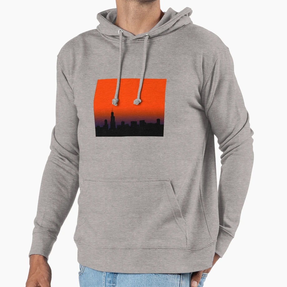 Chicago Skyline Hoodie - Graphic Print for Adults - T-Shirt, Sweatshirt, Hoodie