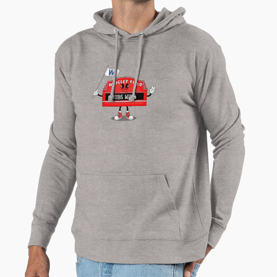 Cubs Win W Flag Wrigley Field Sign Hoodie - Fun Novelty Design Unisex - T-Shirt, Sweatshirt, Hoodie