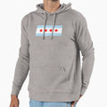 Chicago Flag Hoodie - Custom Art Print for Adults - T-Shirt, Sweatshirt, Hoodie