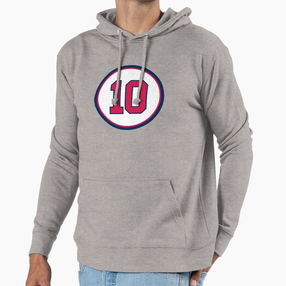 Chipper Jones 10 Jersey Number Hoodie - Unique Graphic Men Women - T-Shirt, Sweatshirt, Hoodie