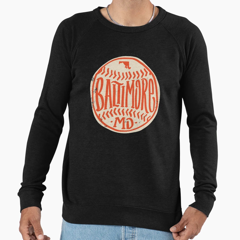 Baltimore Maryland Hand Drawn Sweatshirt - Unique Graphic for Adults - T-Shirt, Sweatshirt, Hoodie