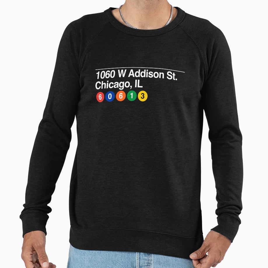 Wrigley Field 1060 W Addison St Sweatshirt - Aesthetic Graphic Unisex - T-Shirt, Sweatshirt, Hoodie