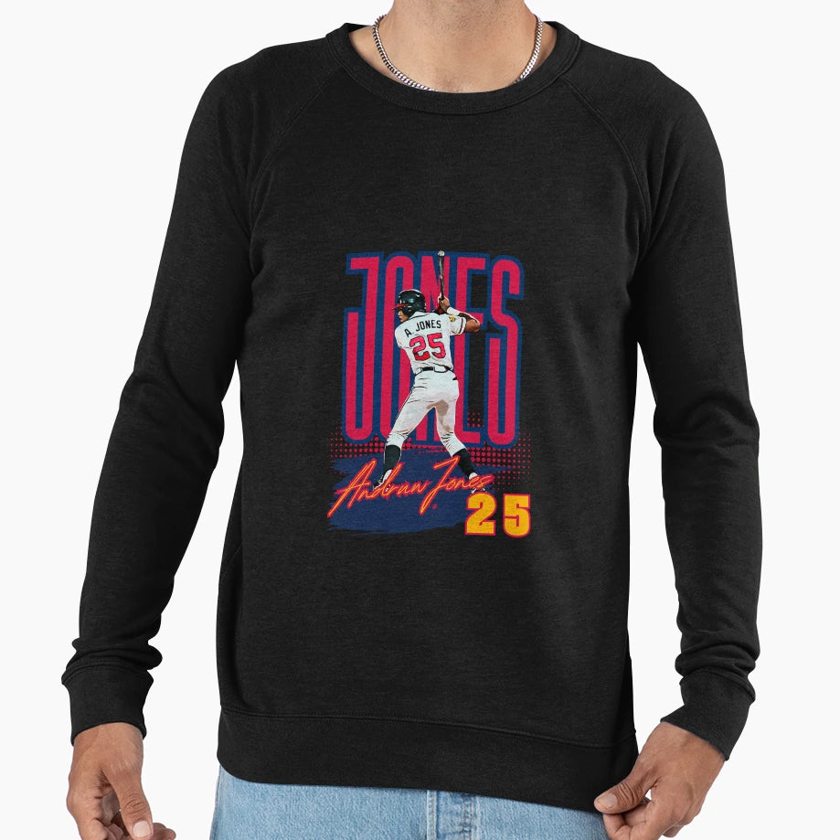 Andruw Jones Baseball Art Iconic Sweatshirt - Trendy Graphic for Adults - T-Shirt, Sweatshirt, Hoodie