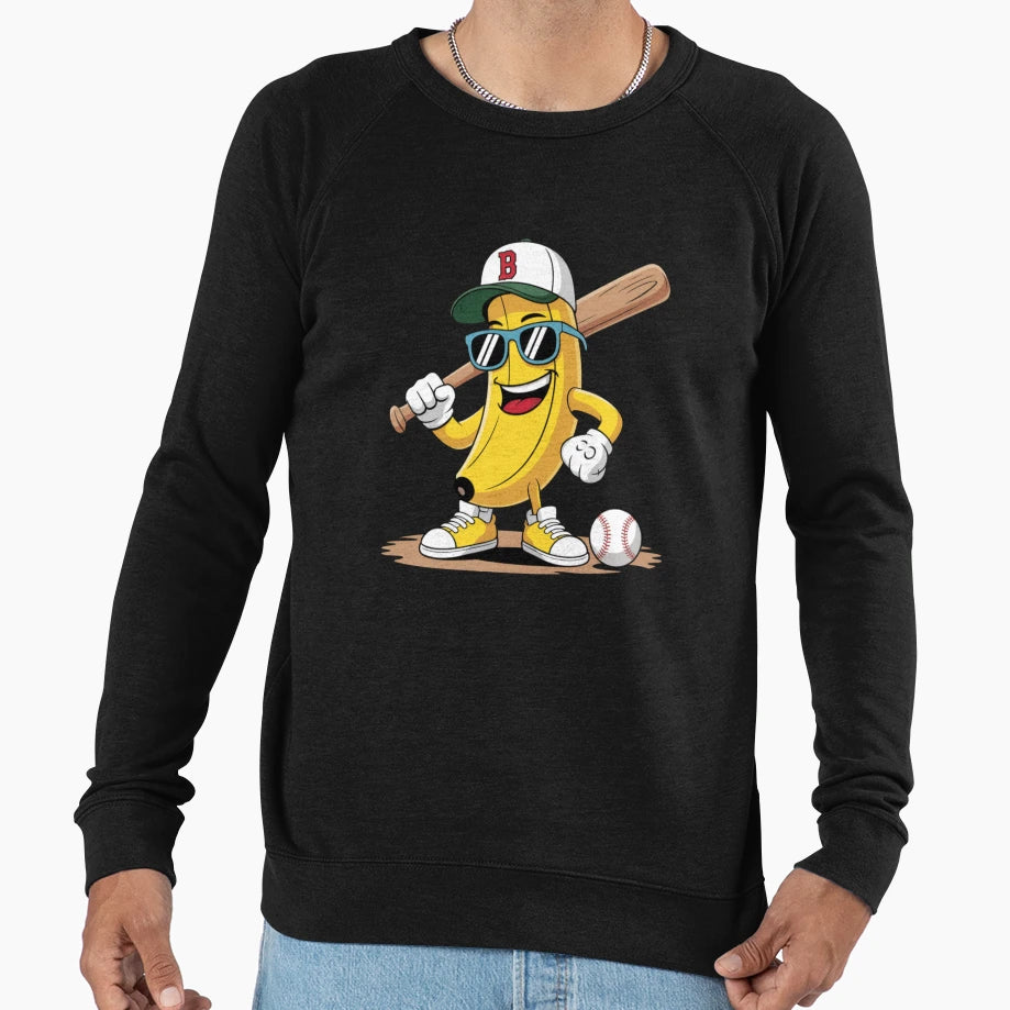 Banana Baseball Funky Banana Sweatshirt - Casual Everyday Wear for Adults - T-Shirt, Sweatshirt, Hoodie