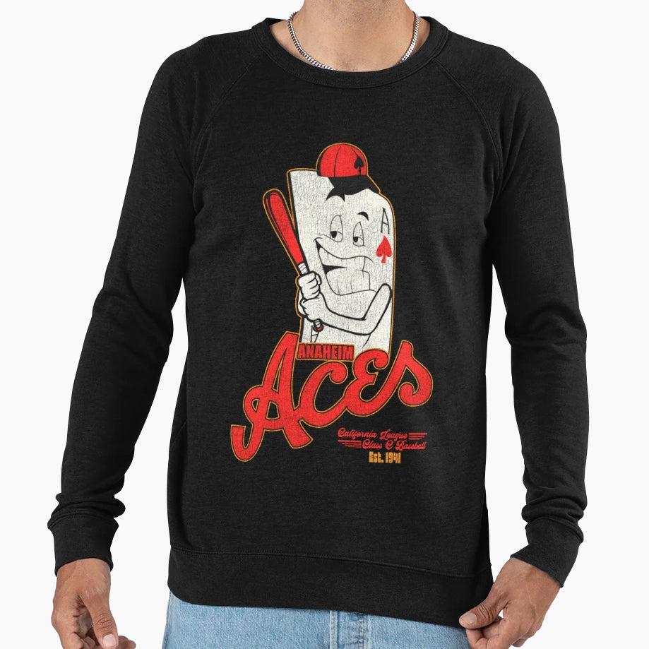 Defunct Anaheim Aces Baseball Team Sweatshirt - Streetwear Style Unisex - T-Shirt, Sweatshirt, Hoodie