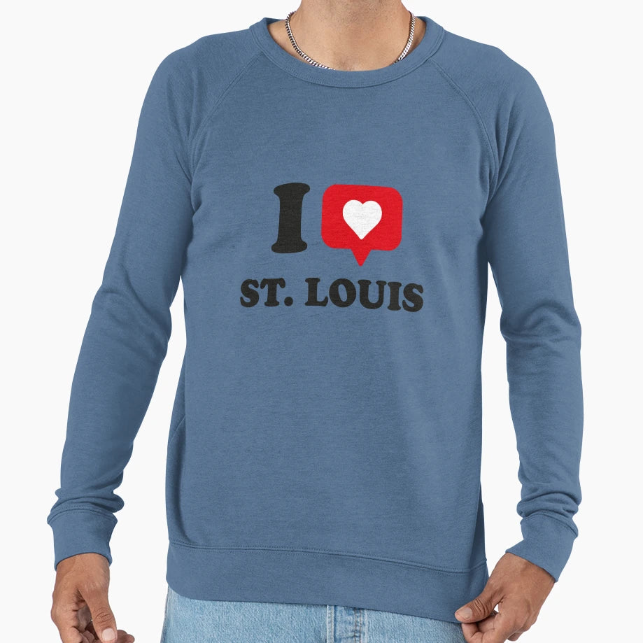 I Love St Louis I Heart St Louis Sweatshirt - Aesthetic Graphic for Adults - T-Shirt, Sweatshirt, Hoodie