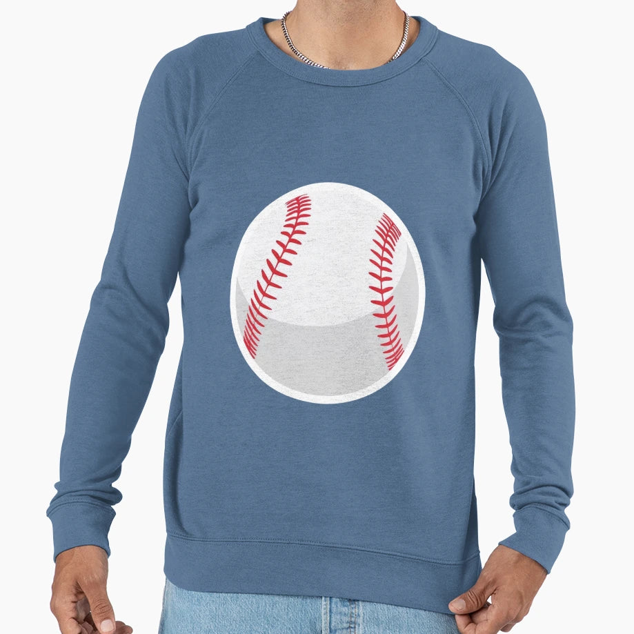 Minimalist Baseball Ball Clean Sweatshirt - Fun Novelty Design for Adults - T-Shirt, Sweatshirt, Hoodie