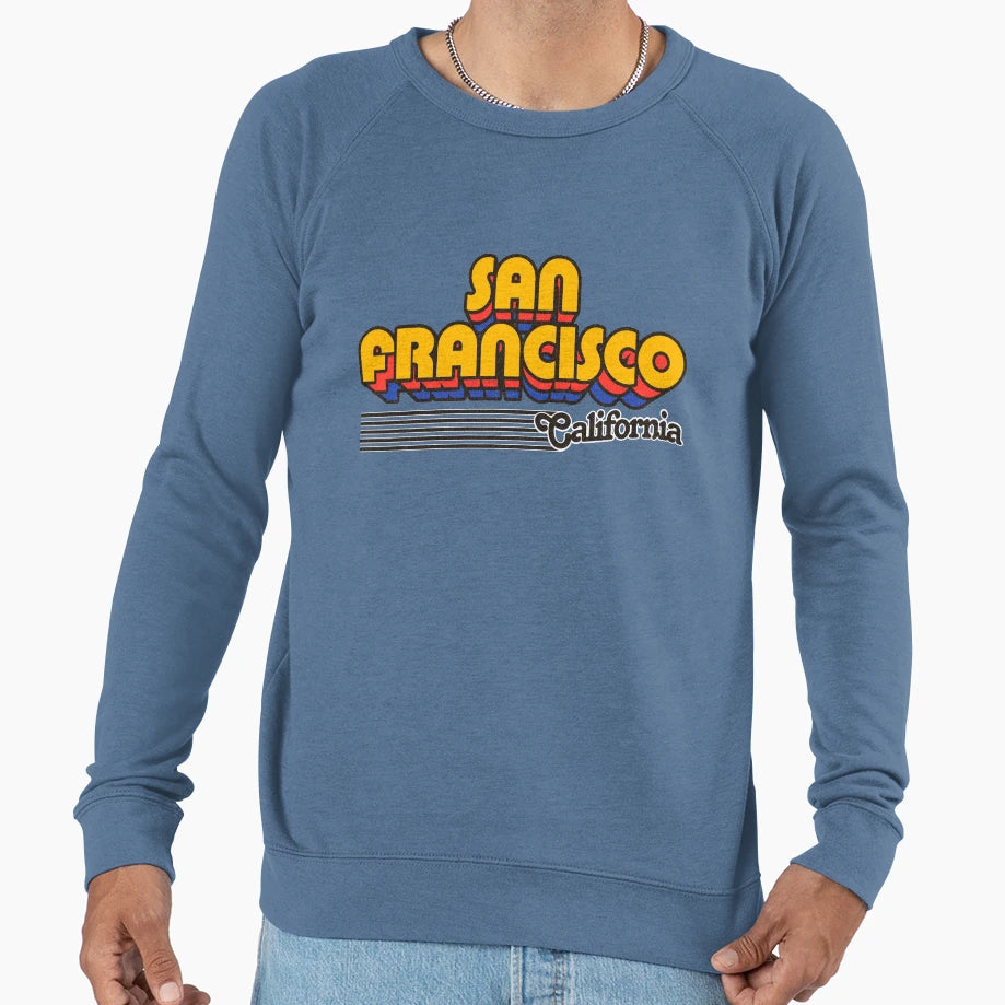 San Francisco California Stripes Sweatshirt - Graphic Print Men Women - T-Shirt, Sweatshirt, Hoodie