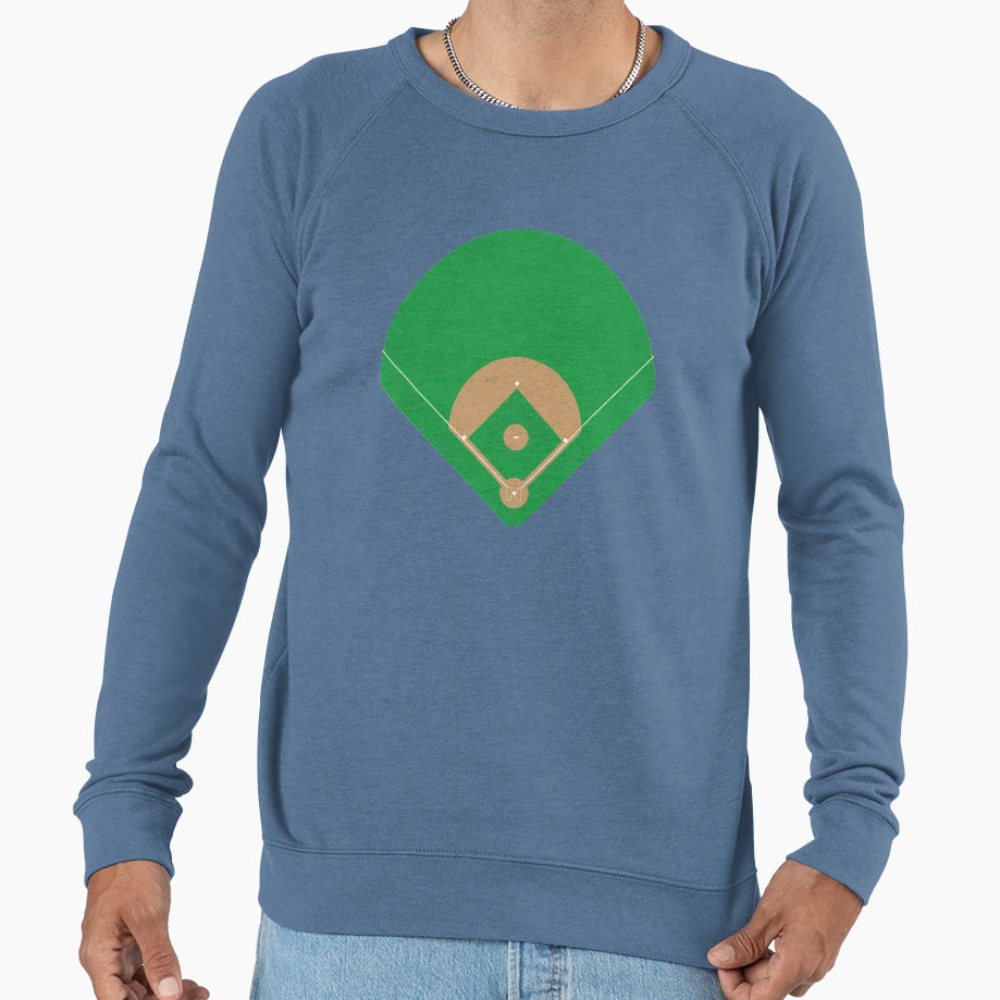Baseball Field Play Ball Sweatshirt - Minimalist Print for Adults - T-Shirt, Sweatshirt, Hoodie