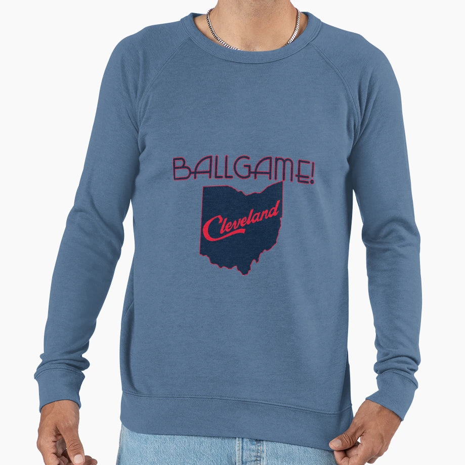 Ballgame Cleveland Baseball Sweatshirt - Novelty Apparel for Adults - T-Shirt, Sweatshirt, Hoodie