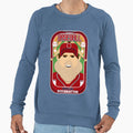 Baseball Red Blue White Rhubarb Sweatshirt - Graphic Print for Adults - T-Shirt, Sweatshirt, Hoodie