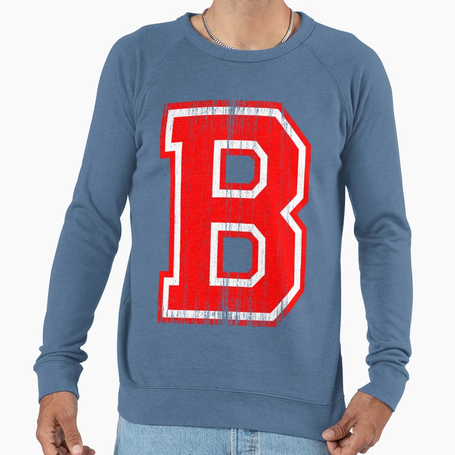 Big Red Letter B Sweatshirt - Casual Everyday Wear for Adults - T-Shirt, Sweatshirt, Hoodie