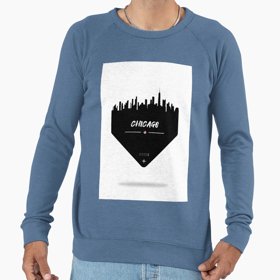 Chicago Usa Skyline Silhouette Sweatshirt - Fun Novelty Design Unisex - T-Shirt, Sweatshirt, Hoodie