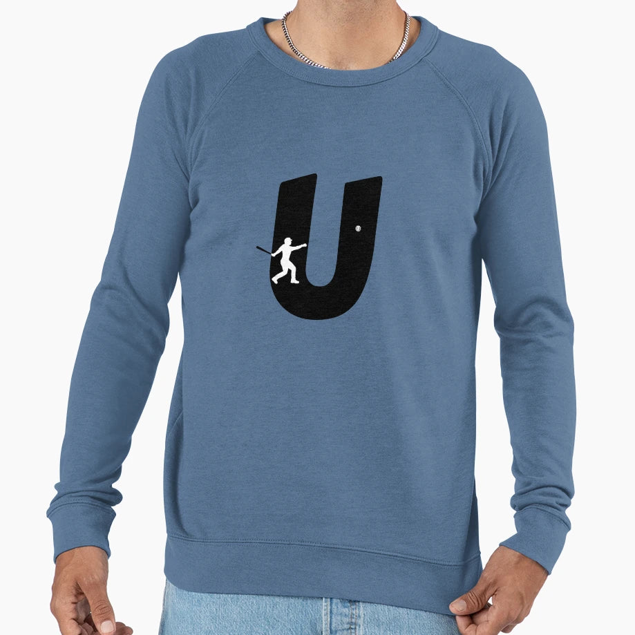 Personalized Baseball Initial U Sweatshirt - Custom Art Print Unisex - T-Shirt, Sweatshirt, Hoodie