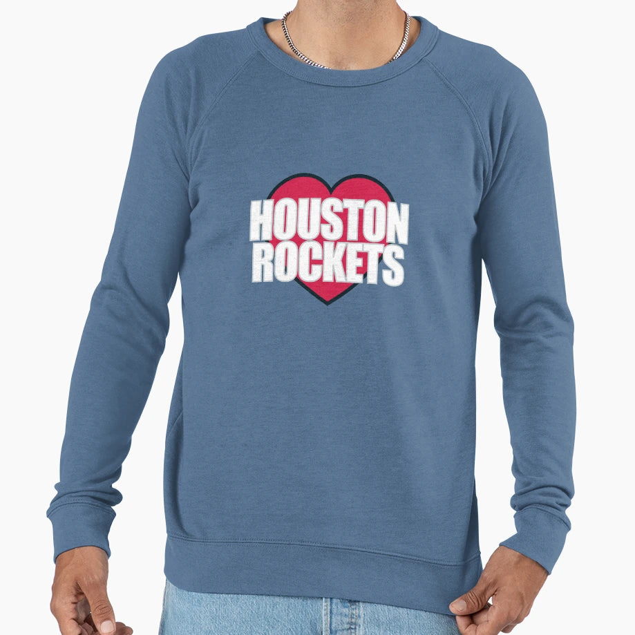 Houston Rockets Heart Sweatshirt - Streetwear Style Men Women - T-Shirt, Sweatshirt, Hoodie