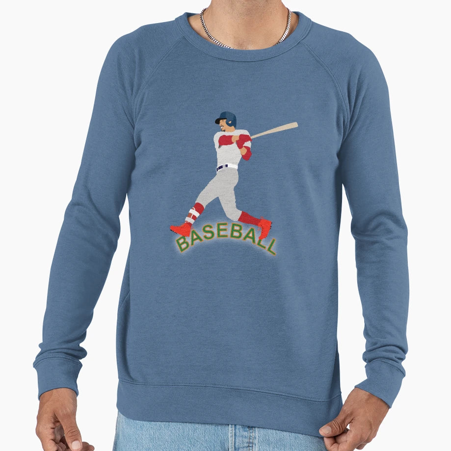 Baseball Player Action Sweatshirt - Minimalist Print Unisex - T-Shirt, Sweatshirt, Hoodie