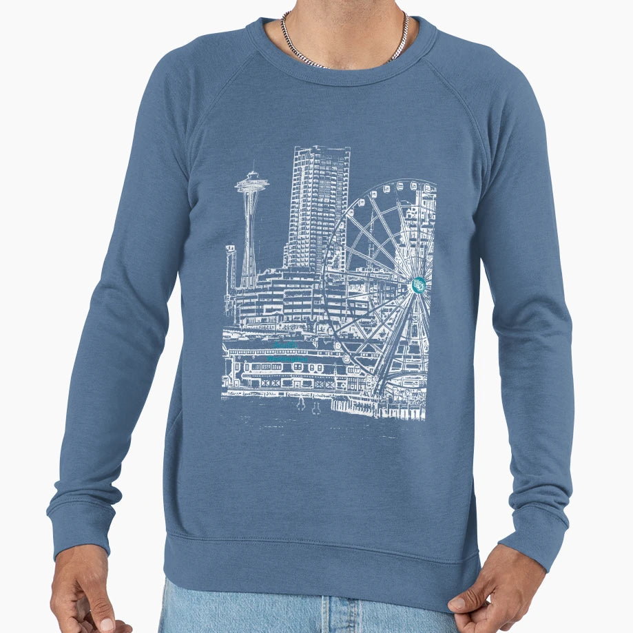 Seattle Washington Us Downtown Sweatshirt - Streetwear Style for Adults - T-Shirt, Sweatshirt, Hoodie