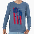 Baseball Softball American Flag T-Shirt - Fun Novelty Design Men Women - T-Shirt, Sweatshirt, Hoodie