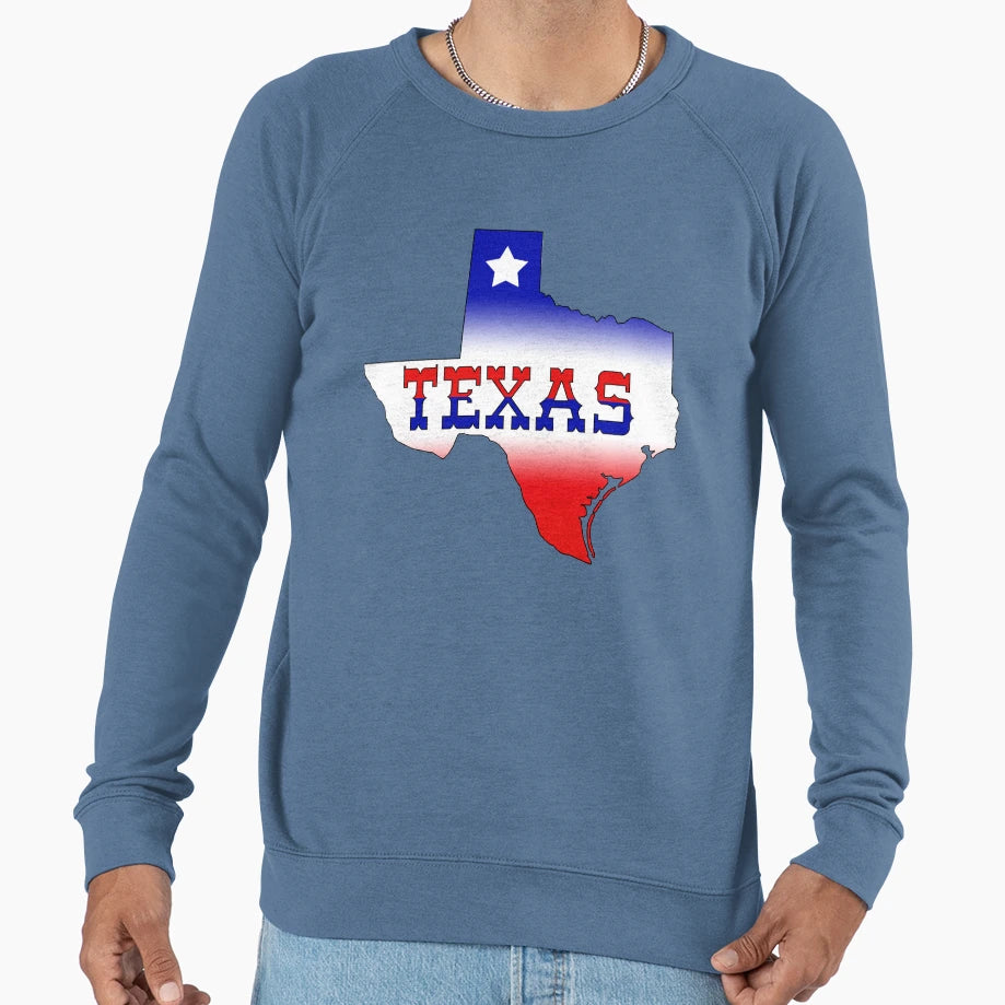 Texas Map Texas Flag Sweatshirt - Streetwear Style Men Women - T-Shirt, Sweatshirt, Hoodie