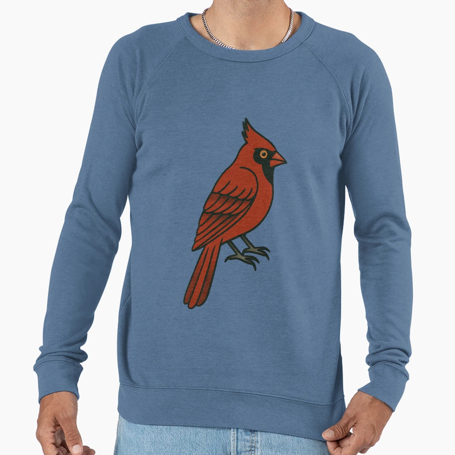 Cardinal American Traditional Tattoo Sweatshirt - Trendy Graphic for Adults - T-Shirt, Sweatshirt, Hoodie