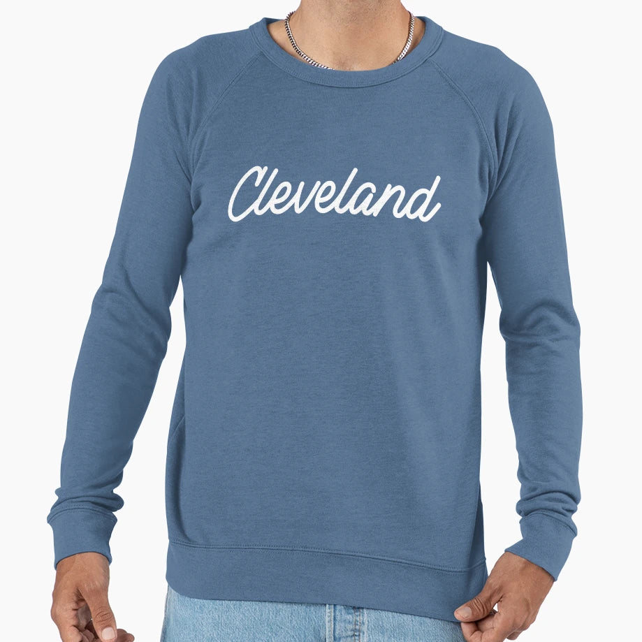 Script Cleveland Ohio Souvenir Sweatshirt - Novelty Apparel for Adults - T-Shirt, Sweatshirt, Hoodie