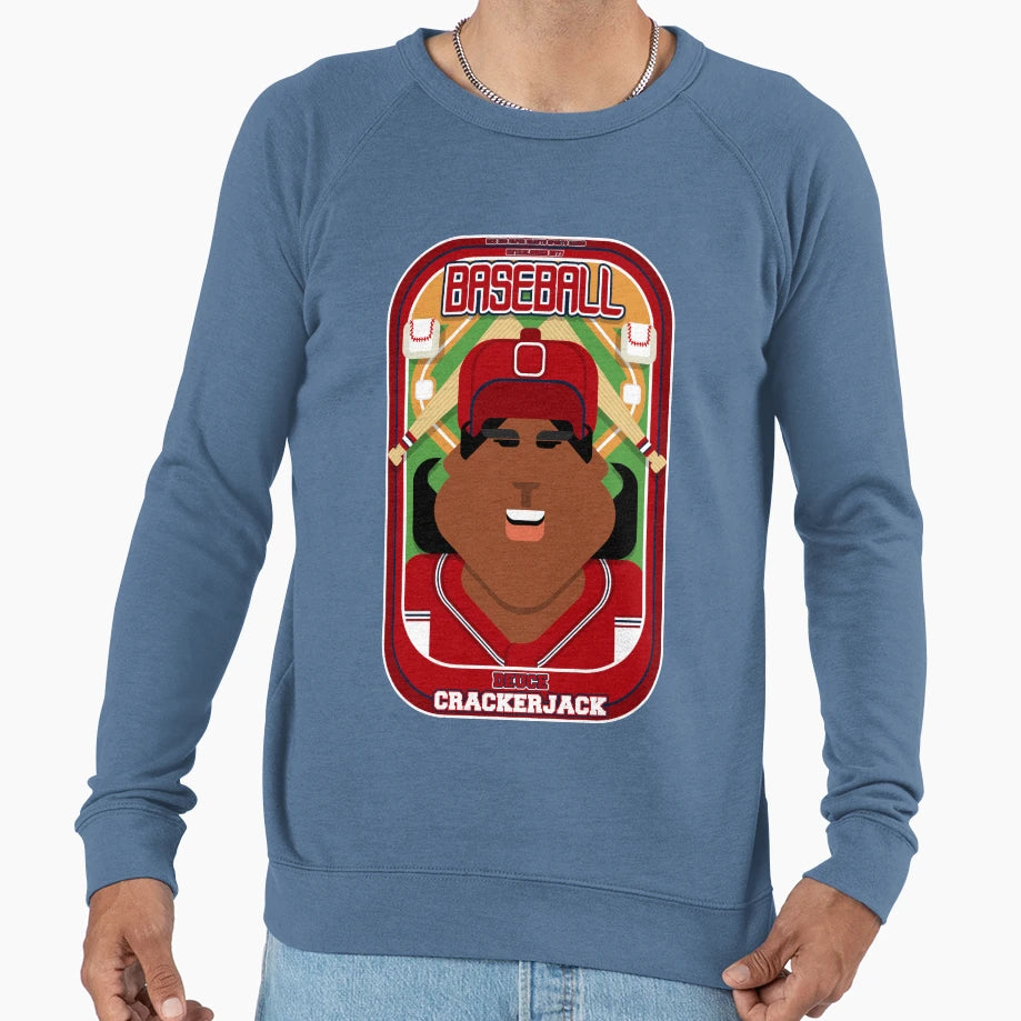 Baseball Red Blue White Deuce Sweatshirt - Trendy Graphic Unisex - T-Shirt, Sweatshirt, Hoodie