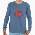 Blue And Red Glitter Texas Sweatshirt - Trendy Graphic Unisex - T-Shirt, Sweatshirt, Hoodie