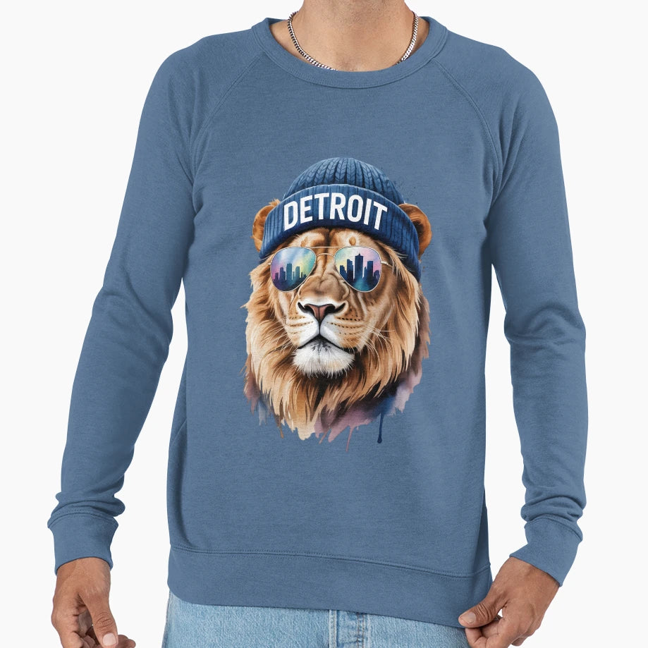 Detroit Lion Sweatshirt - Novelty Apparel Unisex - T-Shirt, Sweatshirt, Hoodie