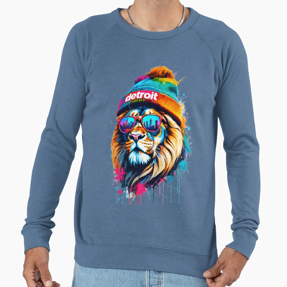 Detroit Lion Sweatshirt - Fun Novelty Design Men Women - T-Shirt, Sweatshirt, Hoodie